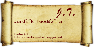 Jurák Teodóra névjegykártya